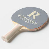 ファミリー名&イニシャルドーブグレイ 卓球ラケット (正面アングル)