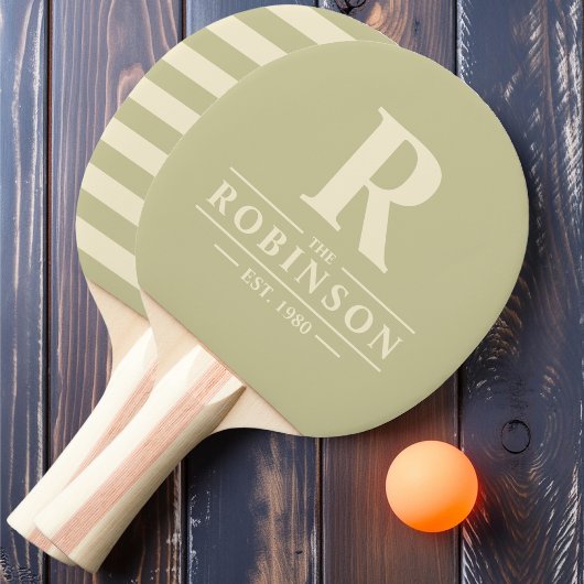 ファミリー名&イニシャルポロダストセージ 卓球ラケット