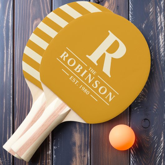 ファミリー名&イニシャルポロ焦げたバターカップ 卓球ラケット