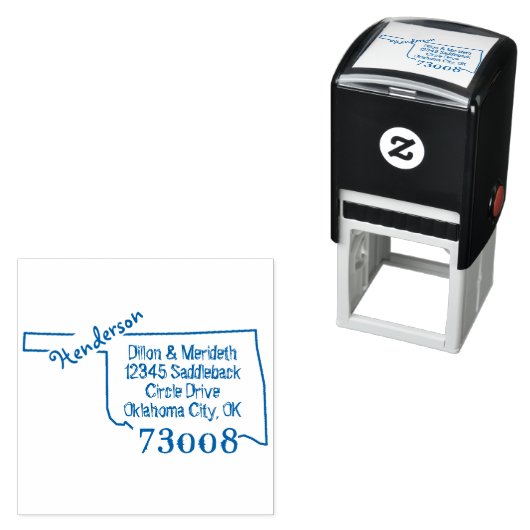 ファミリー名Create Own Oklahoma差出人住所 セルフインキングスタンプ (インサイチュ)