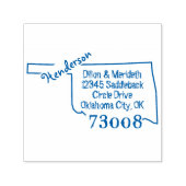 ファミリー名Create Own Oklahoma差出人住所 セルフインキングスタンプ (デザイン)