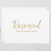ファミリー向けの予約サイン | おしゃれな手書き文字 招待状 (正面/裏面)