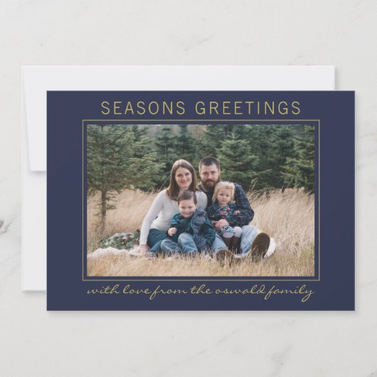 ファミリー季節のごあいさつホリデーフォトカード シーズンカード (正面)