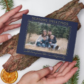 ファミリー季節のごあいさつホリデーフォトカード シーズンカード