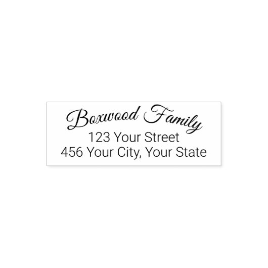 ファミリー差出人住所カスタム文字 セルフインキングスタンプ (デザイン)