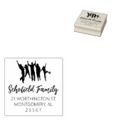 ファミリー差出人住所ジャンプゴム印 ラバースタンプ (押印)