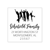 ファミリー差出人住所ジャンプゴム印 ラバースタンプ (インプリント)