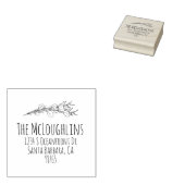 ファミリー差出人住所モダン植物性ユーカリ ラバースタンプ (押印)