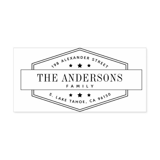 ファミリー差出人住所 セルフインキングスタンプ (デザイン)