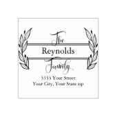 ファミリー差出人住所 ラバースタンプ (インプリント)