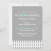 ファミリー引っ越し祝いパーティーパーティの招待状 招待状 (正面)