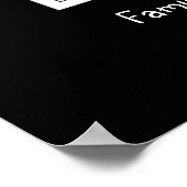 ファミリー引用文と水彩マグパイバードファミリー ポスター (角)