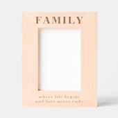 ファミリー引用文シンプルモダンタイポグラフィ レーザー彫刻フレーム (正面)