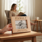 ファミリー引用文シンプルモダンタイポグラフィ レーザー彫刻フレーム