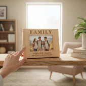 ファミリー引用文シンプルモダンタイポグラフィ レーザー彫刻フレーム