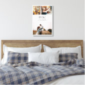 ファミリー引用文フォトコラージュモダンパーソナライズされた キャンバスプリント (インサイチュ (寝室))