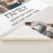 ファミリー引用文フォトコラージュモダンパーソナライズされた シェルパブランケット (3/4)