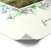 ファミリー引用文フォトフォトウィンターウォーター色花模様 ポスター (角)