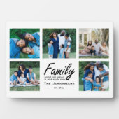 ファミリー引用文メモリーフォトコラージュキープサケモダン フォトプラーク (正面)