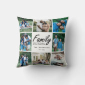 ファミリー引用文モダンタイポグラフィPhoto grid Collage クッション (裏面)