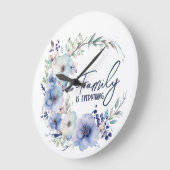 ファミリー引用文リース ラージ壁時計 (傾斜)