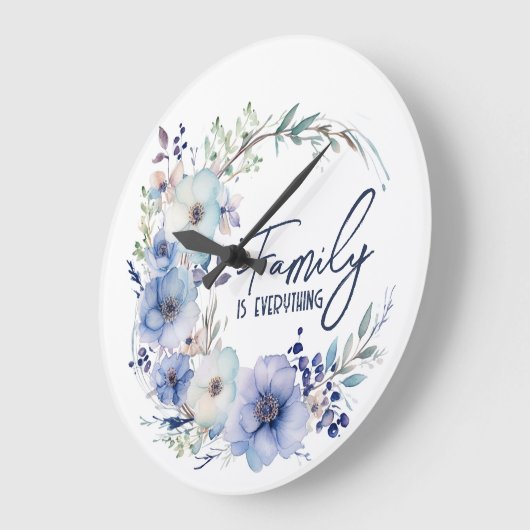 ファミリー引用文リース ラージ壁時計 (傾斜)