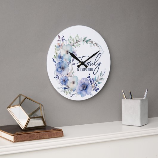 ファミリー引用文リース ラージ壁時計 (オフィス)