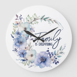 ファミリー引用文リース ラージ壁時計