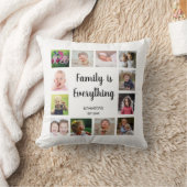 ファミリー引用文12フォトコラージュ クッション (ブランケット)