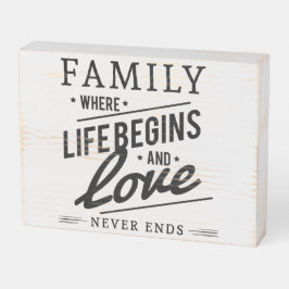 ファミリー引用文 ウッドボックスサイン