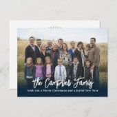 ファミリー応援クリスマスカードフォトホリディポストカード シーズンポストカード (正面/裏面)