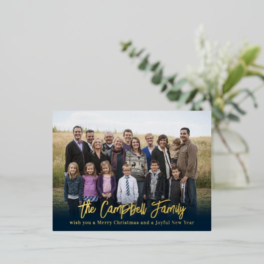 ファミリー応援フォイルホリデーポストカードファミリー懇親会 箔シーズンポストカード (立ち正面)