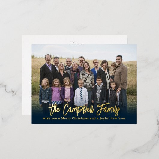 ファミリー応援フォイルホリデーポストカードファミリー懇親会 箔シーズンポストカード (正面/裏面)