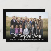 ファミリー応援フォトホリデーカードクリスマスカード シーズンカード (正面/裏面)