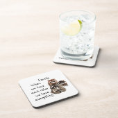 ファミリー感動的引用文おもしろいラクーン動物 コースター (右側)