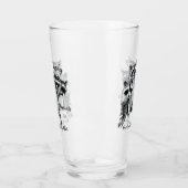 ファミリー感動的引用文かわいいアライグマ動物 タンブラーグラス (左)