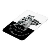 ファミリー感動的引用文かわいい水色ラクーン マグネット (左側)