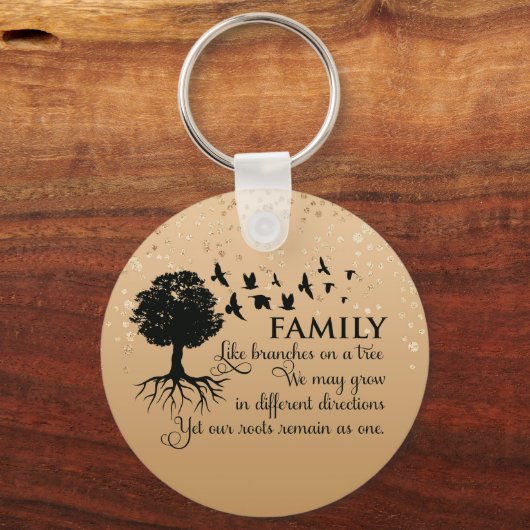 ファミリー感動的引用文 キーホルダー (正面)