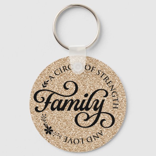 ファミリー感動的引用文 キーホルダー (正面)