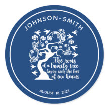 ファミリー感動的懇親会引用文ツリーネイビーブルー