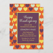 ファミリー感謝祭ディナカスタムー招待状 招待状 (正面/裏面)