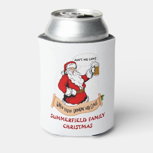 ファミリー懇親会おもしろいクリスマスマッチング 缶クーラー (缶裏面)