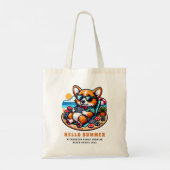 ファミリー懇親会おもしろいコルギサマーバケーション トートバッグ (裏面)