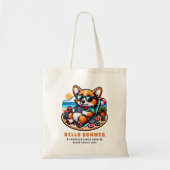 ファミリー懇親会おもしろいコルギサマーバケーション トートバッグ (正面)