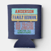 ファミリー懇親会おもしろい木製サイン |名前の追加 缶クーラー (裏面)