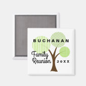 ファミリー懇親会お洒落ツリーお土産ギフト マグネット (正面/裏面)