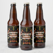 ファミリー懇親会お祝いブライトシナイベント ビールラベル (ボトル)