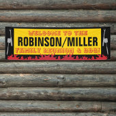 ファミリー懇親会とBBQバーベキューバナー 横断幕