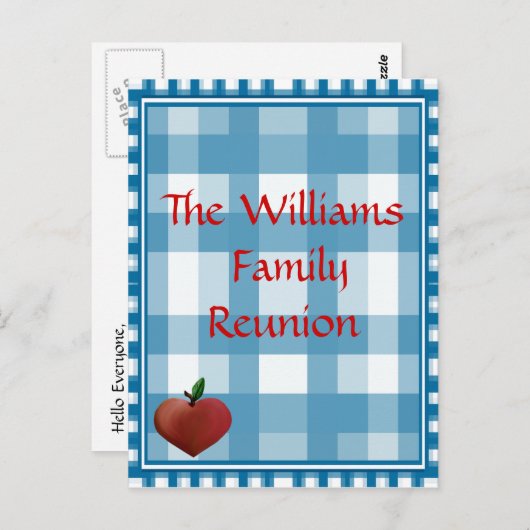 ファミリー懇親会のはがき ポストカード (正面/裏面)