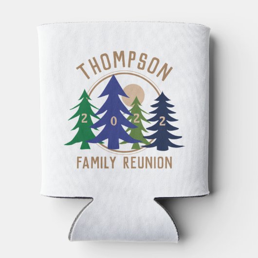 ファミリー懇親会の木パーソナライズされた材 缶クーラー (裏面)